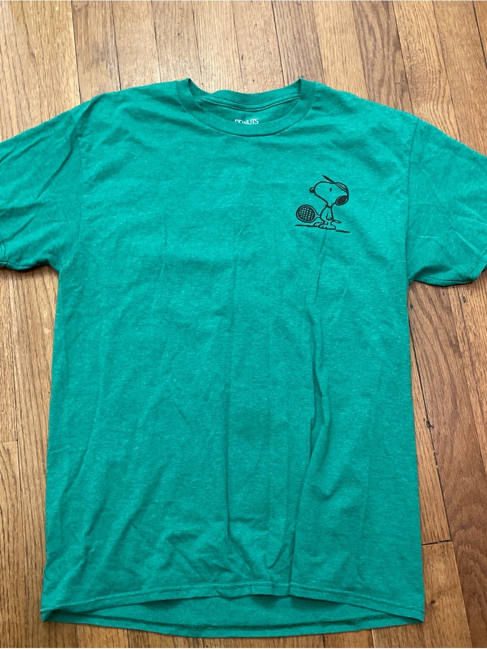 Peanuts Green Crewneck Tee with White Logo - Picture 3 of 3